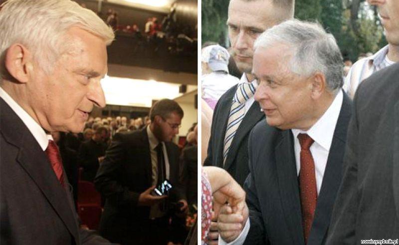 Jerzy Buzek i śp. Lech Kaczyński (tu w czasie wizyty w Jastrzębiu) mają zostać honorowymi obywatelami Jastrzębia / archiwum