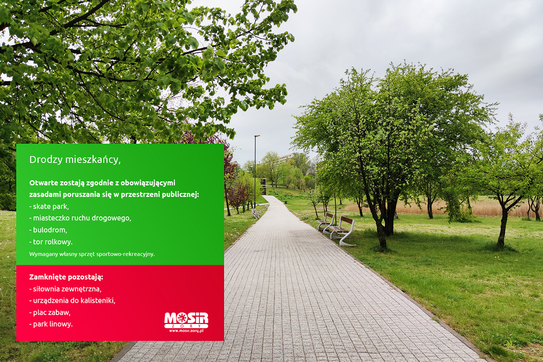 MOSiR w Żorach informuje o nowych zasadach korzystania z obiektów w Parku Cegielnia / UM Żory