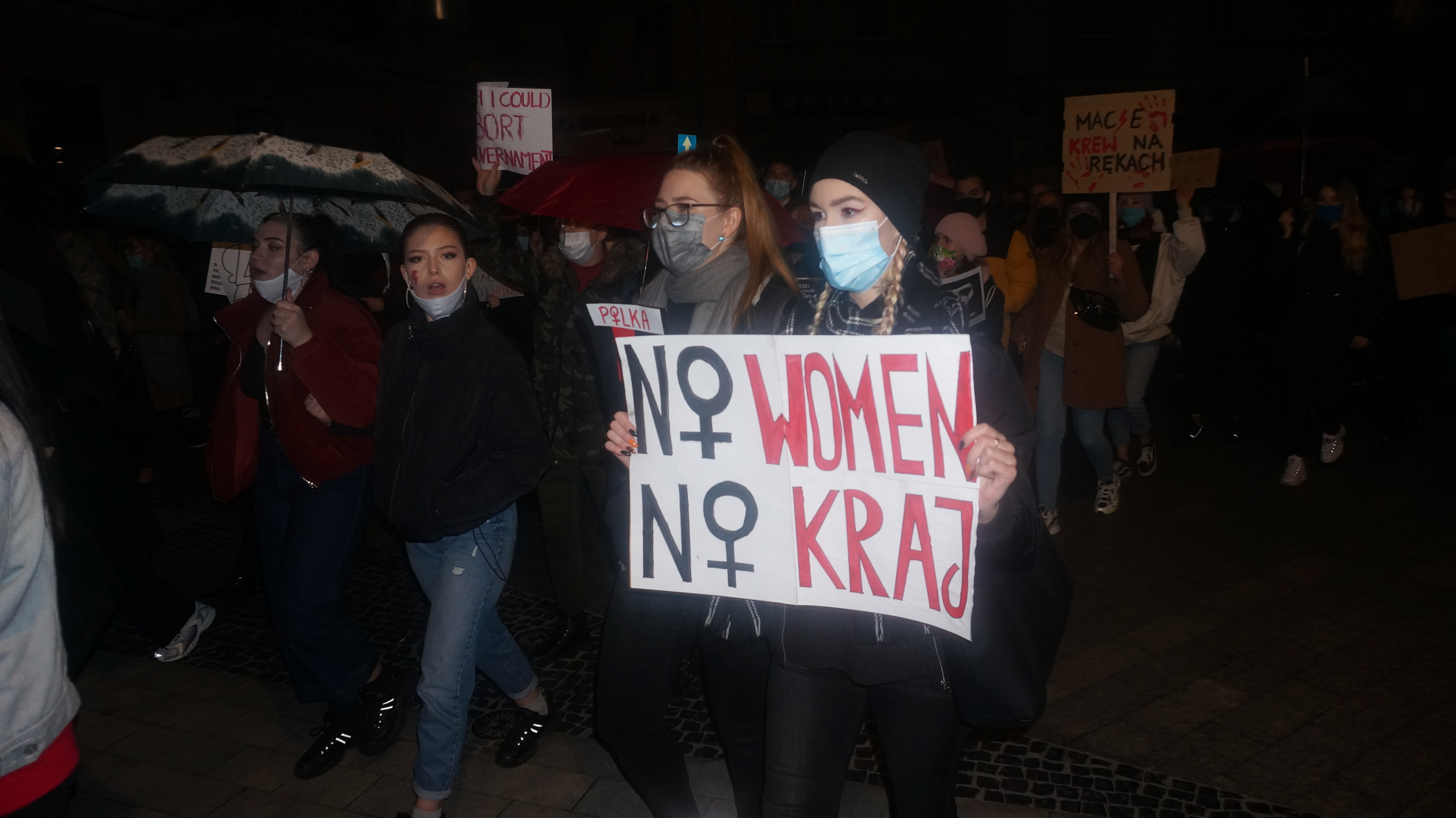 Robert Lewandowski / Protest kobiet w Rybniku