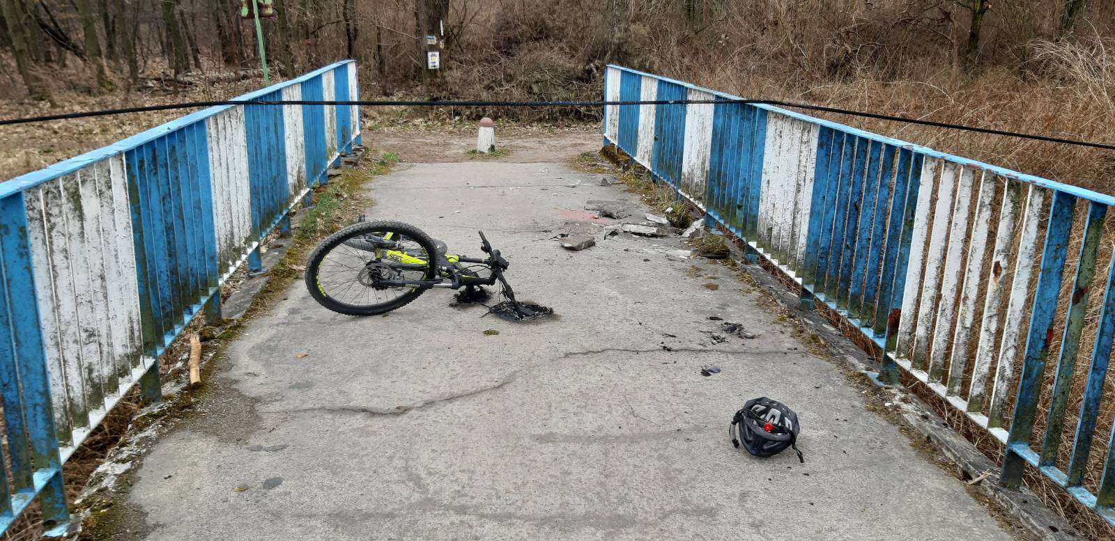 PSP Rybnik Tragedia wydarzyła się na mostku w rejonie ulicy Wielopolskiej 